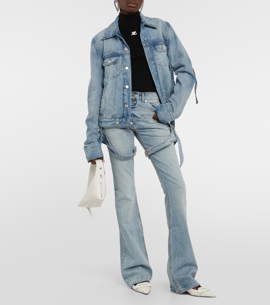 Jeans acampanados de tiro medio | Courrèges