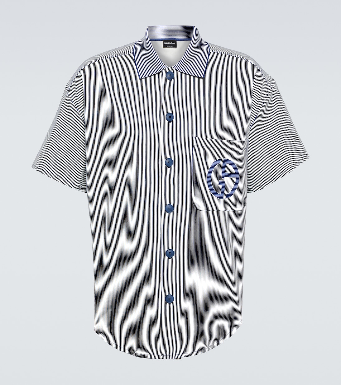 Camicia in cotone a righe | Giorgio Armani