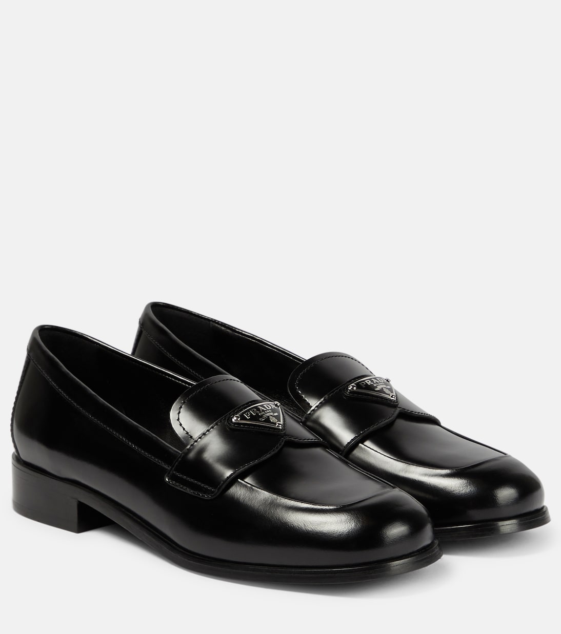 Loafers Penny aus Leder in Schwarz Prada Mytheresa
