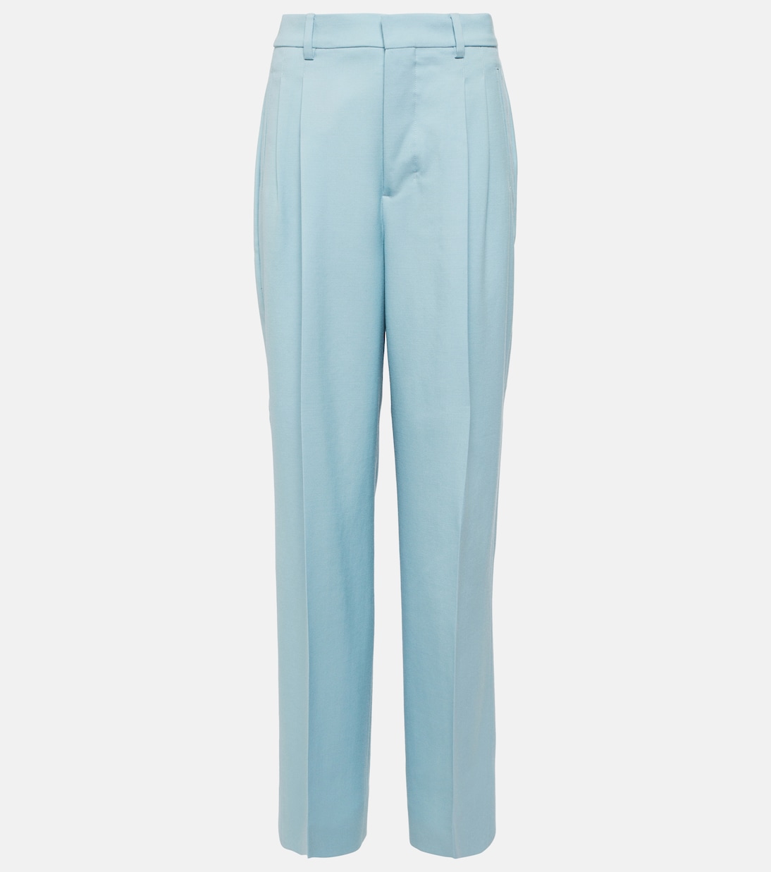 High-rise wide-leg wool pants | Ami Paris