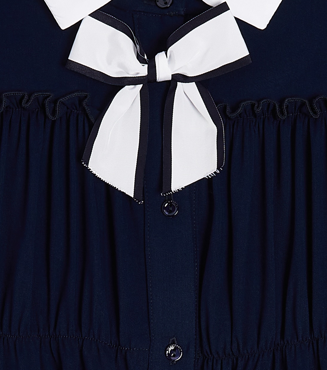 Abito Annabel in twill a balze | Monnalisa