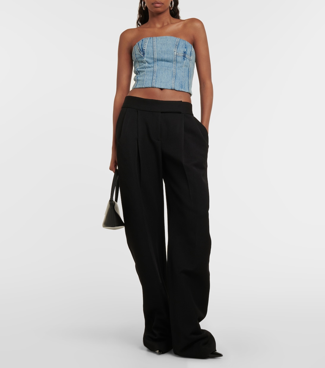 Bustier-Top Ma aus Denim | Amiri