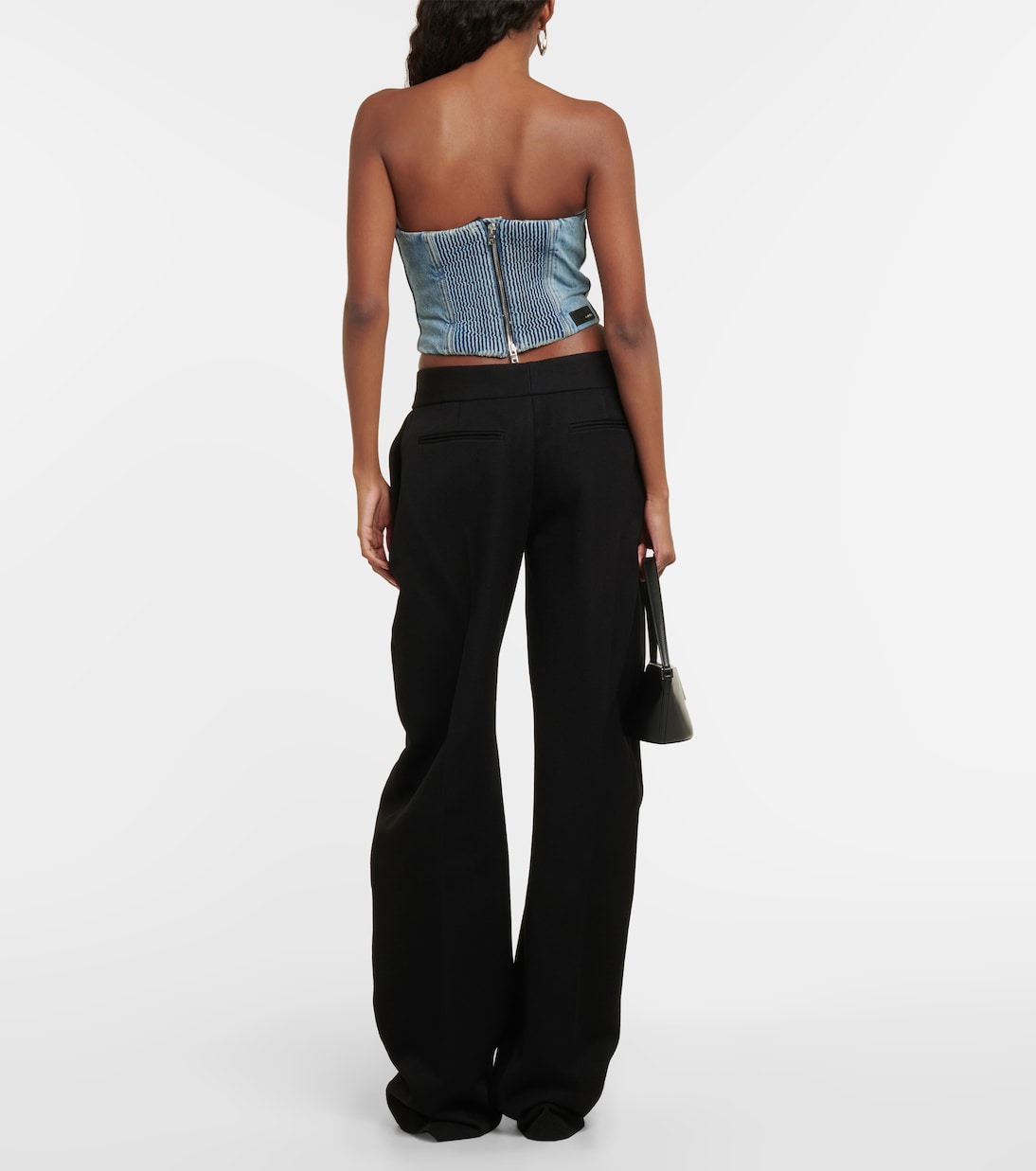 Bustier-Top Ma aus Denim | Amiri
