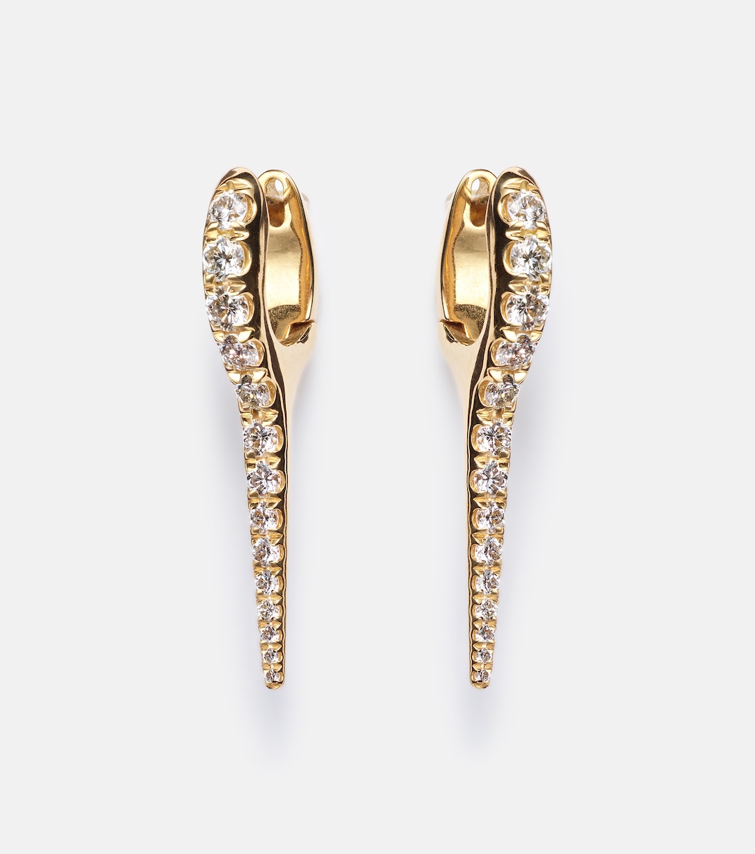 Orecchini Lola Needle in oro 18kt con diamanti, design giovane e raffinato