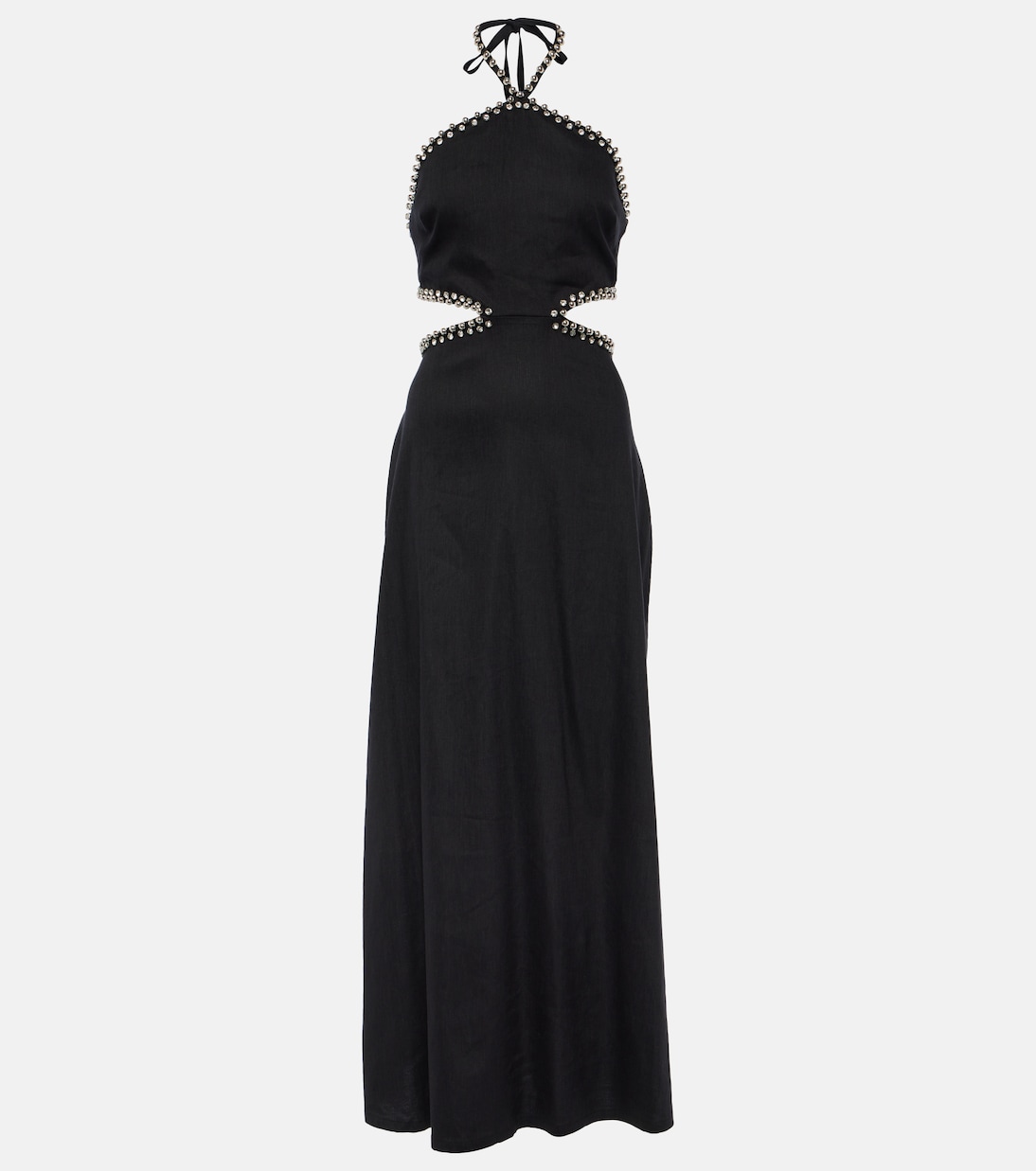 Bellina cutout linen-blend maxi dress | Simkhai