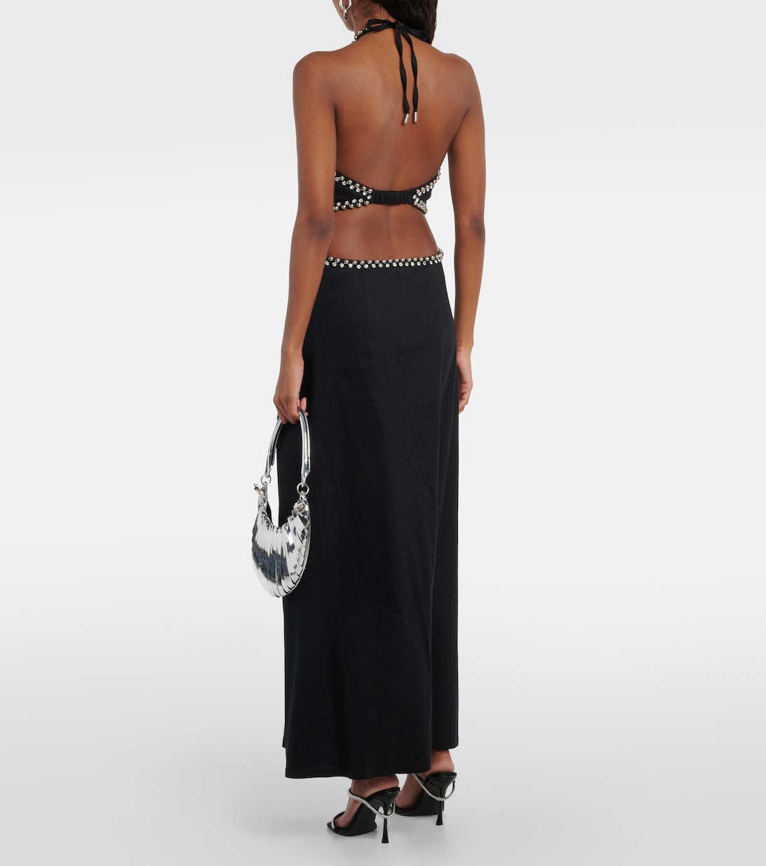 Bellina cutout linen-blend maxi dress | Simkhai