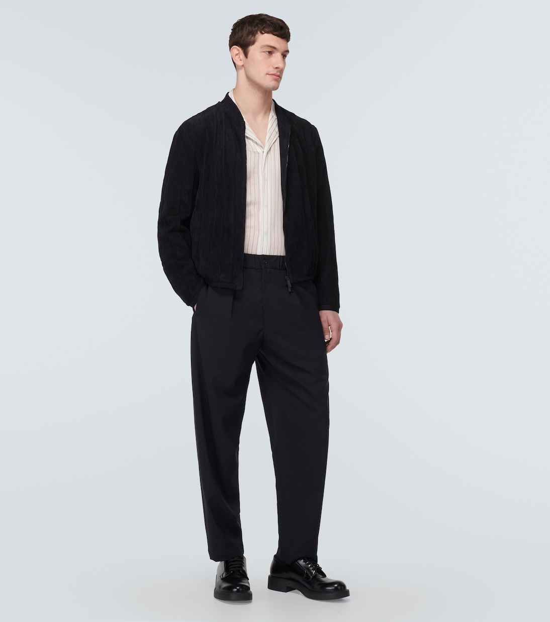 Pantaloni in lana vergine a vita media | Giorgio Armani