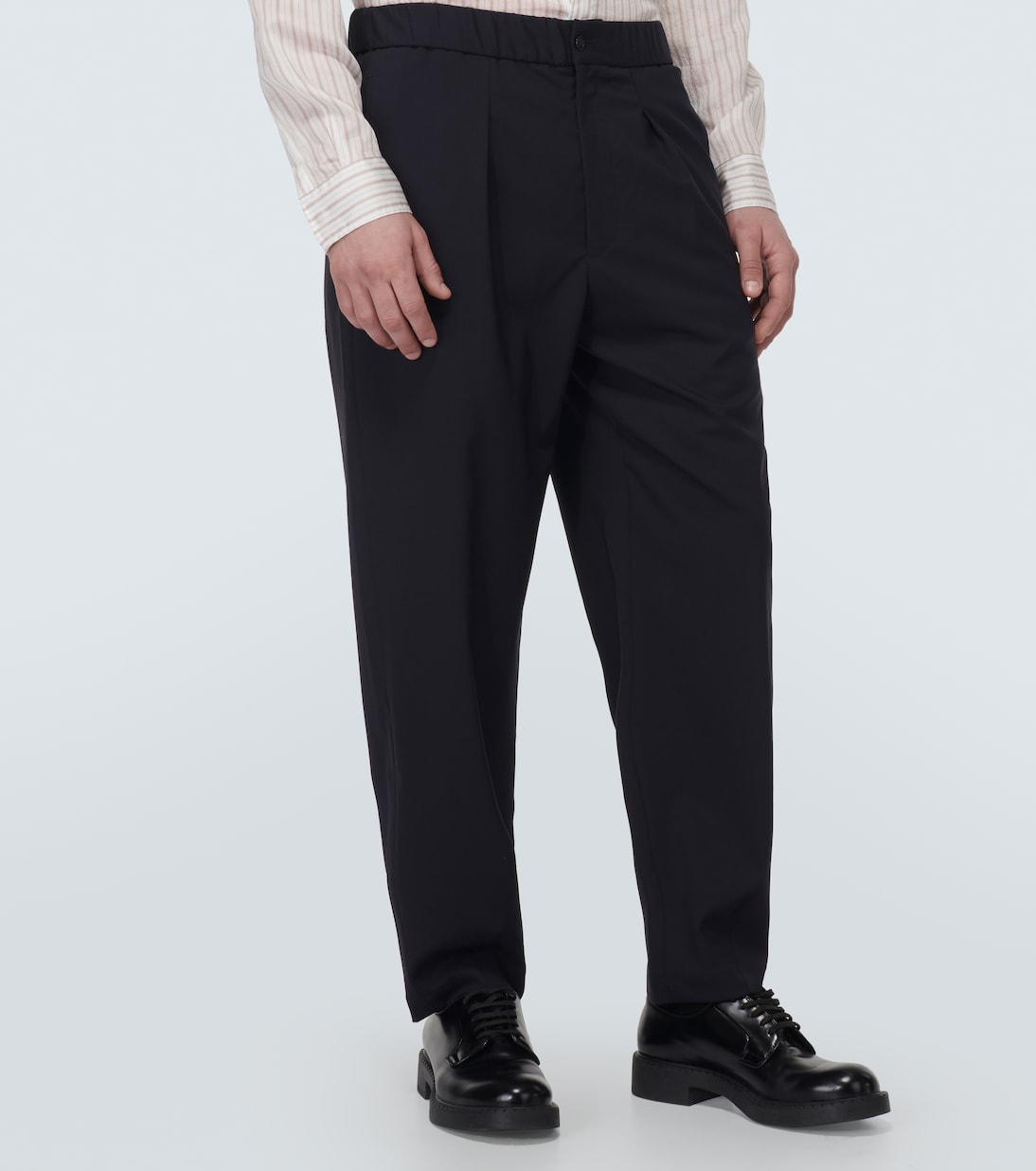 Pantaloni in lana vergine a vita media | Giorgio Armani