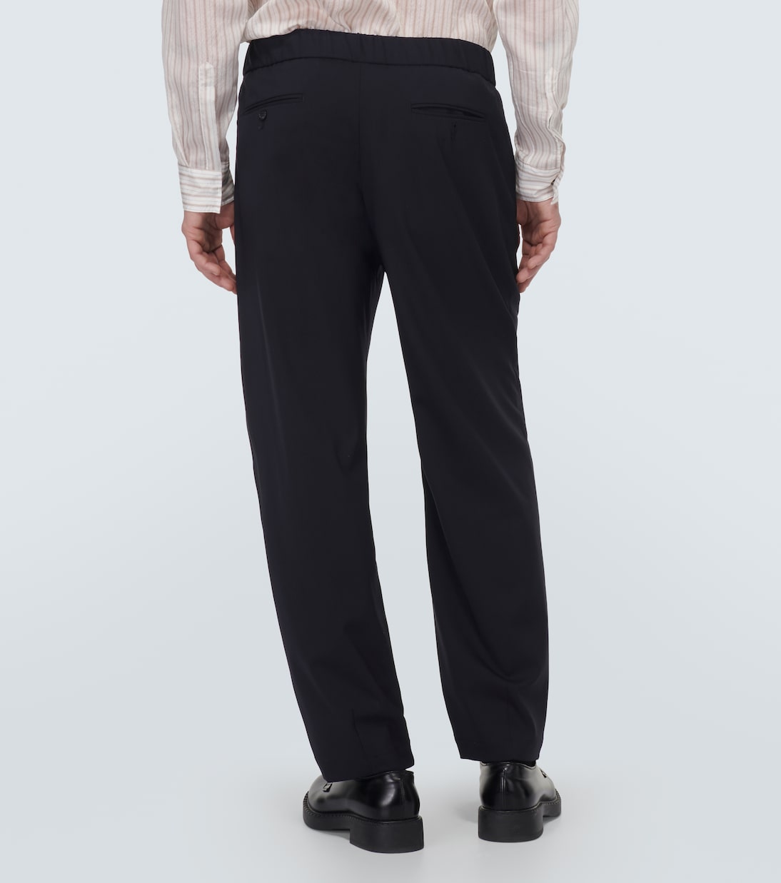 Pantaloni in lana vergine a vita media | Giorgio Armani
