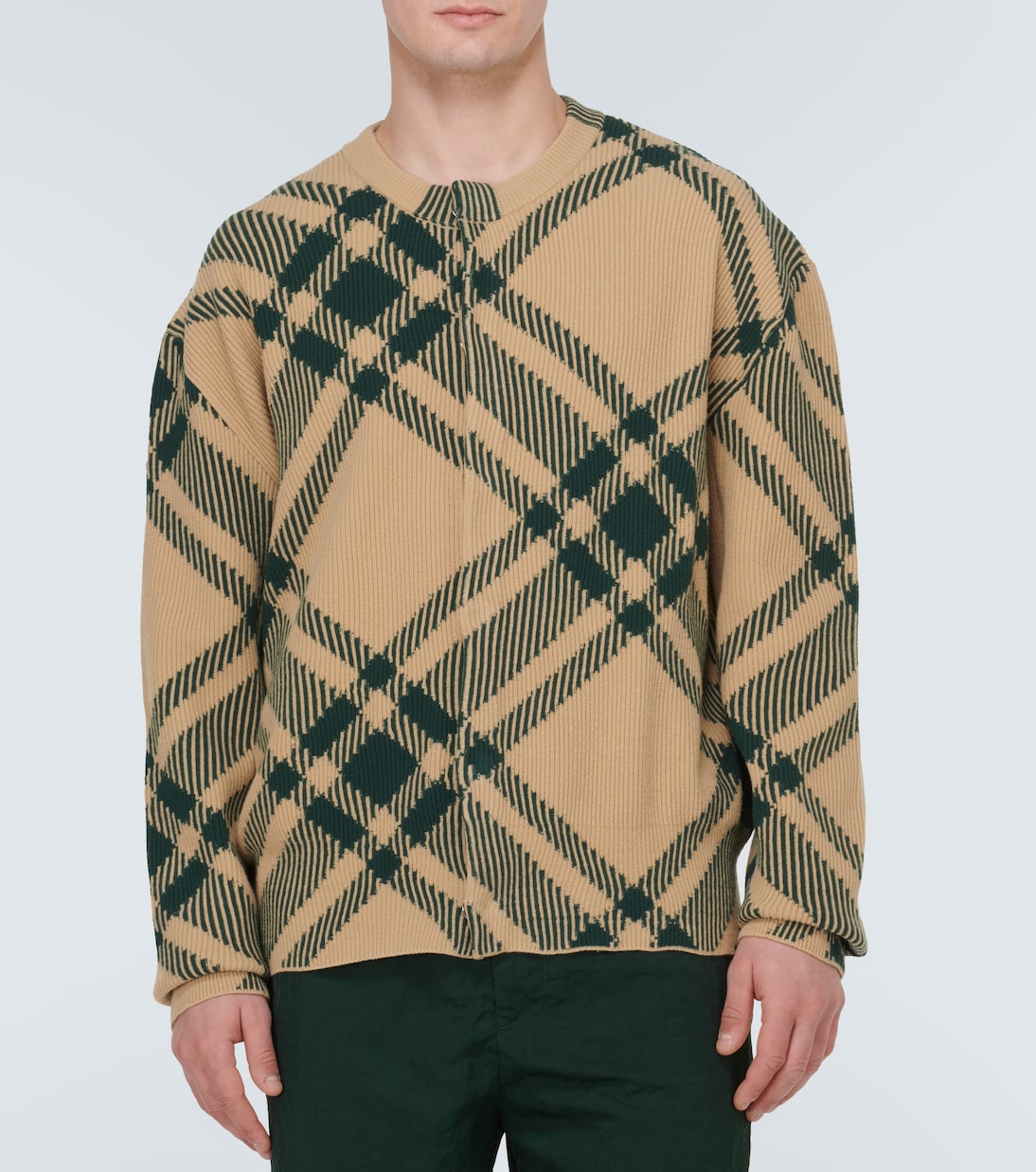Burberry Check wool-blend cardigan | Burberry