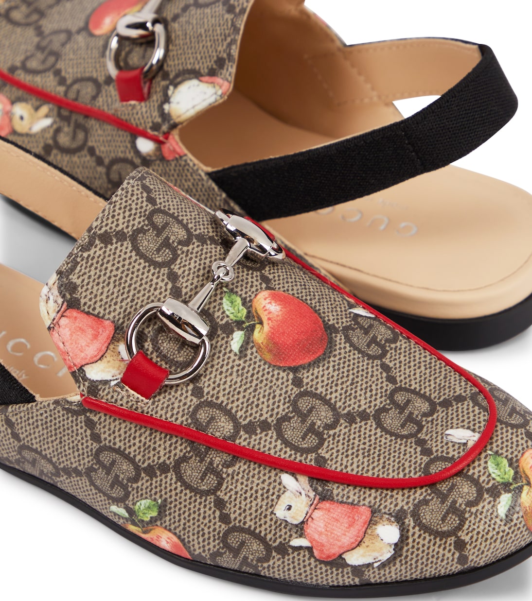 x Peter Rabbit GG Princetown leather slippers | Gucci Kids