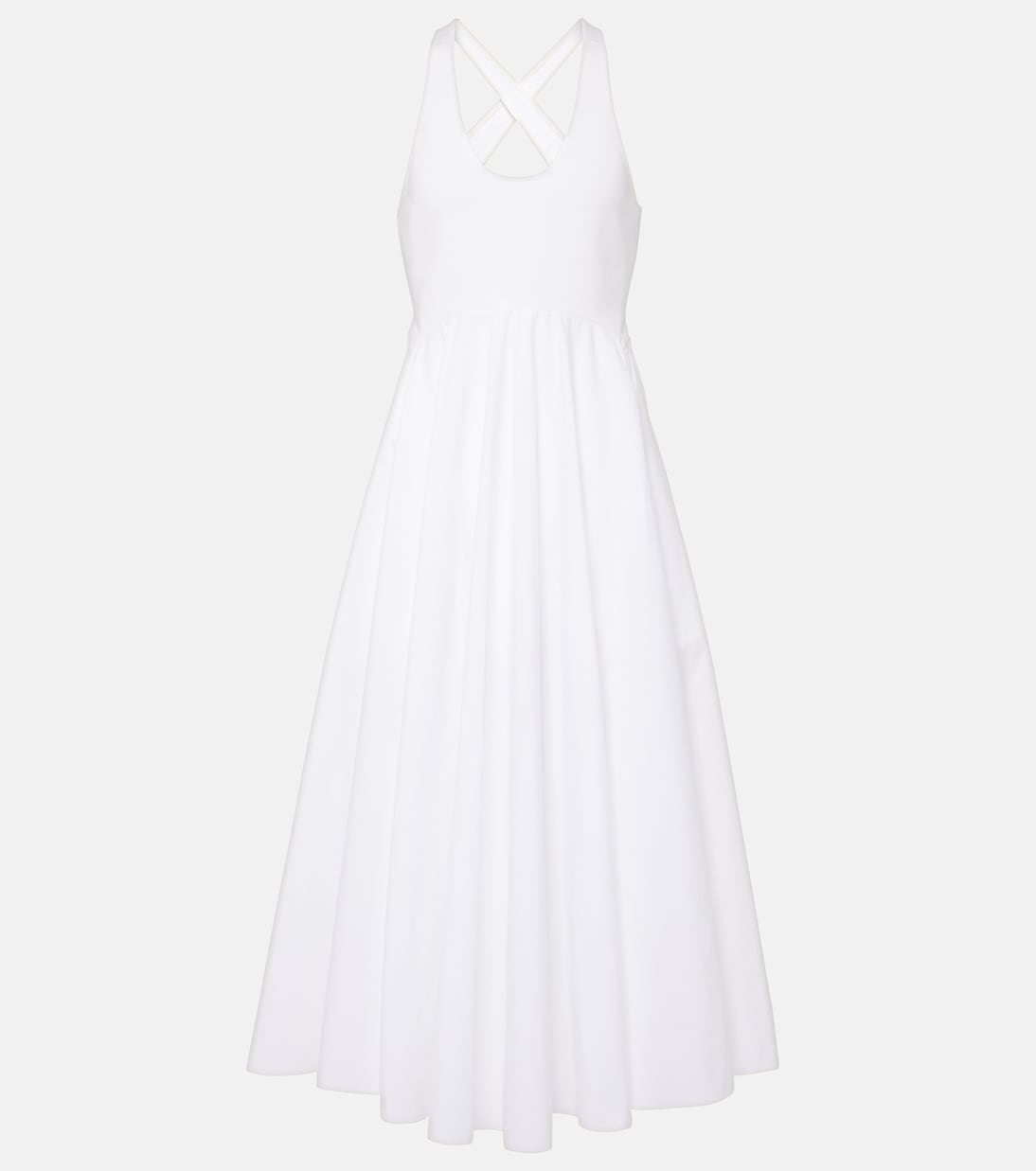 Vestido Midi de Popelín de Algodón con Espalda Abierta Alaïa para Jóvenes