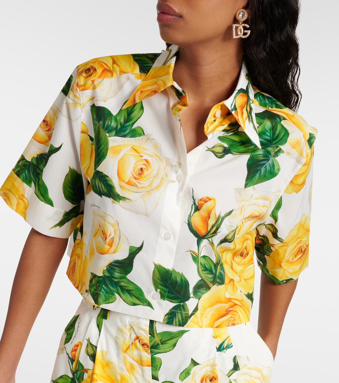 Cropped-Hemd aus Baumwollpopeline | Dolce&Gabbana