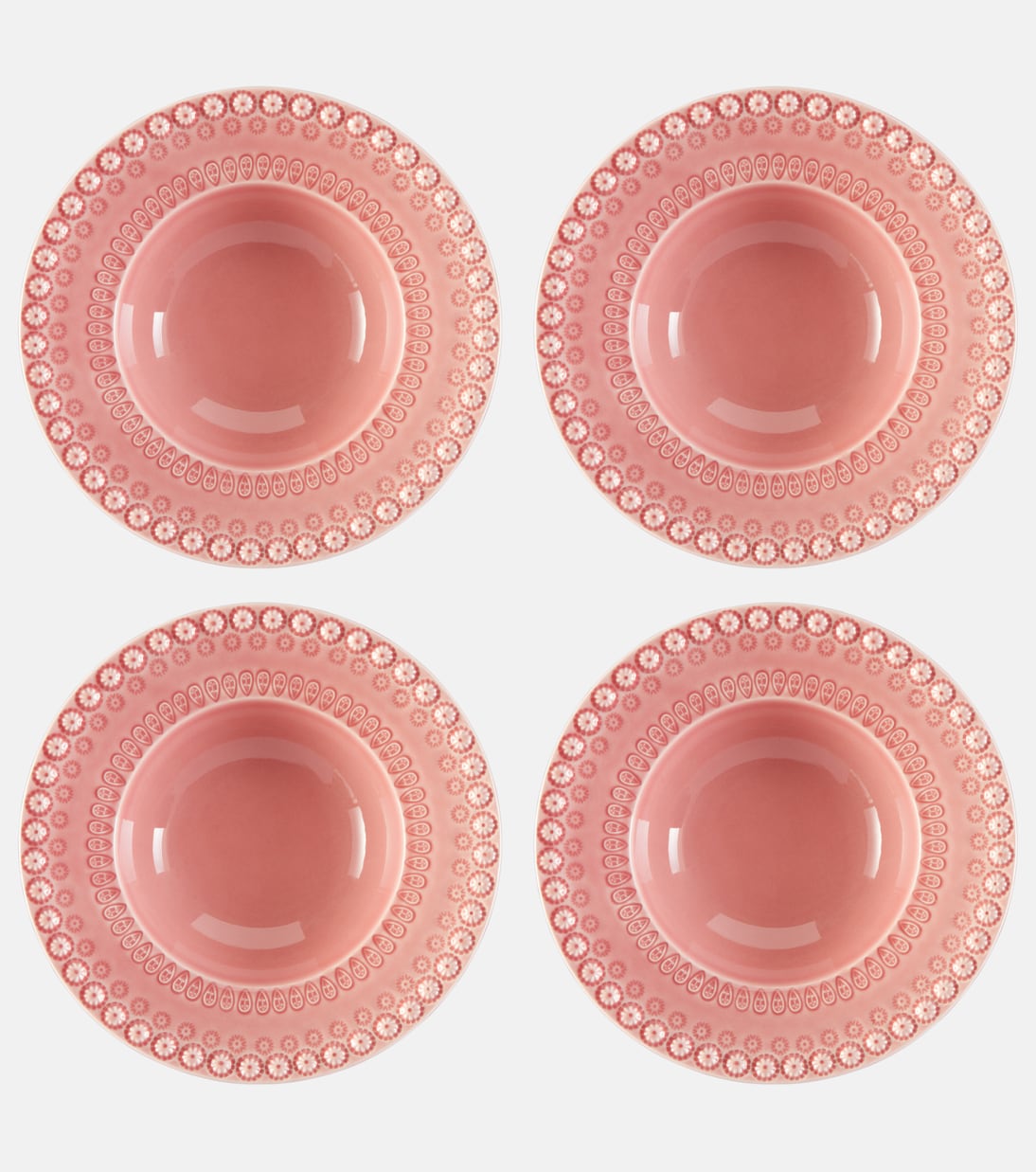 Fantasia set of 4 ceramic soup plates | Bordallo Pinheiro
