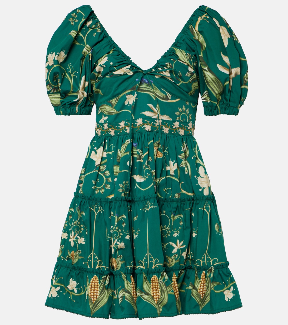 Minikleid Manzanilla Esmeralda aus Baumwolle | Agua by Agua Bendita