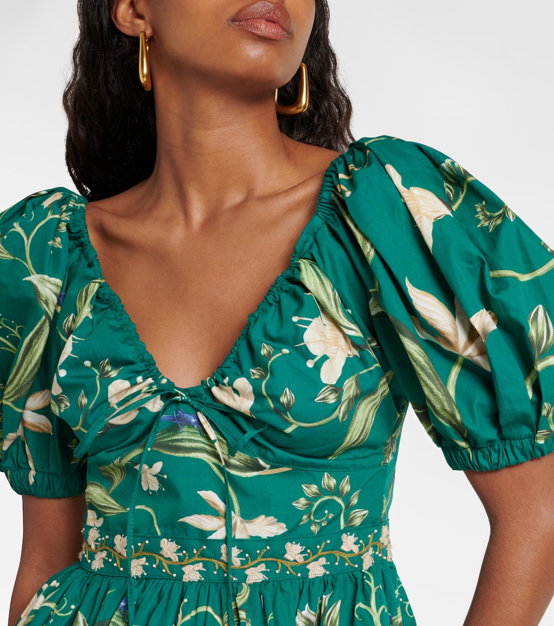 Minikleid Manzanilla Esmeralda aus Baumwolle | Agua by Agua Bendita
