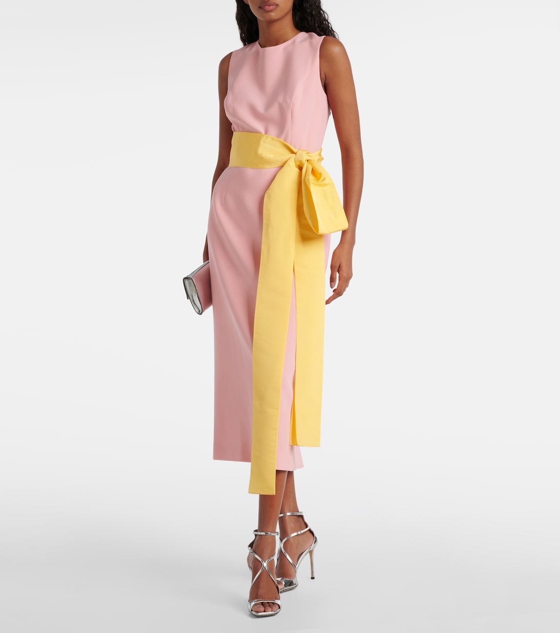 Bow-detail crêpe midi dress | Carolina Herrera