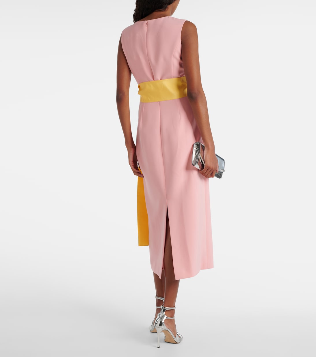 Bow-detail crêpe midi dress | Carolina Herrera