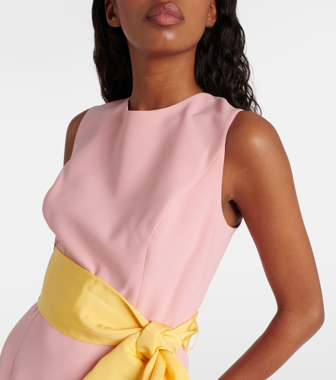 Bow-detail crêpe midi dress | Carolina Herrera