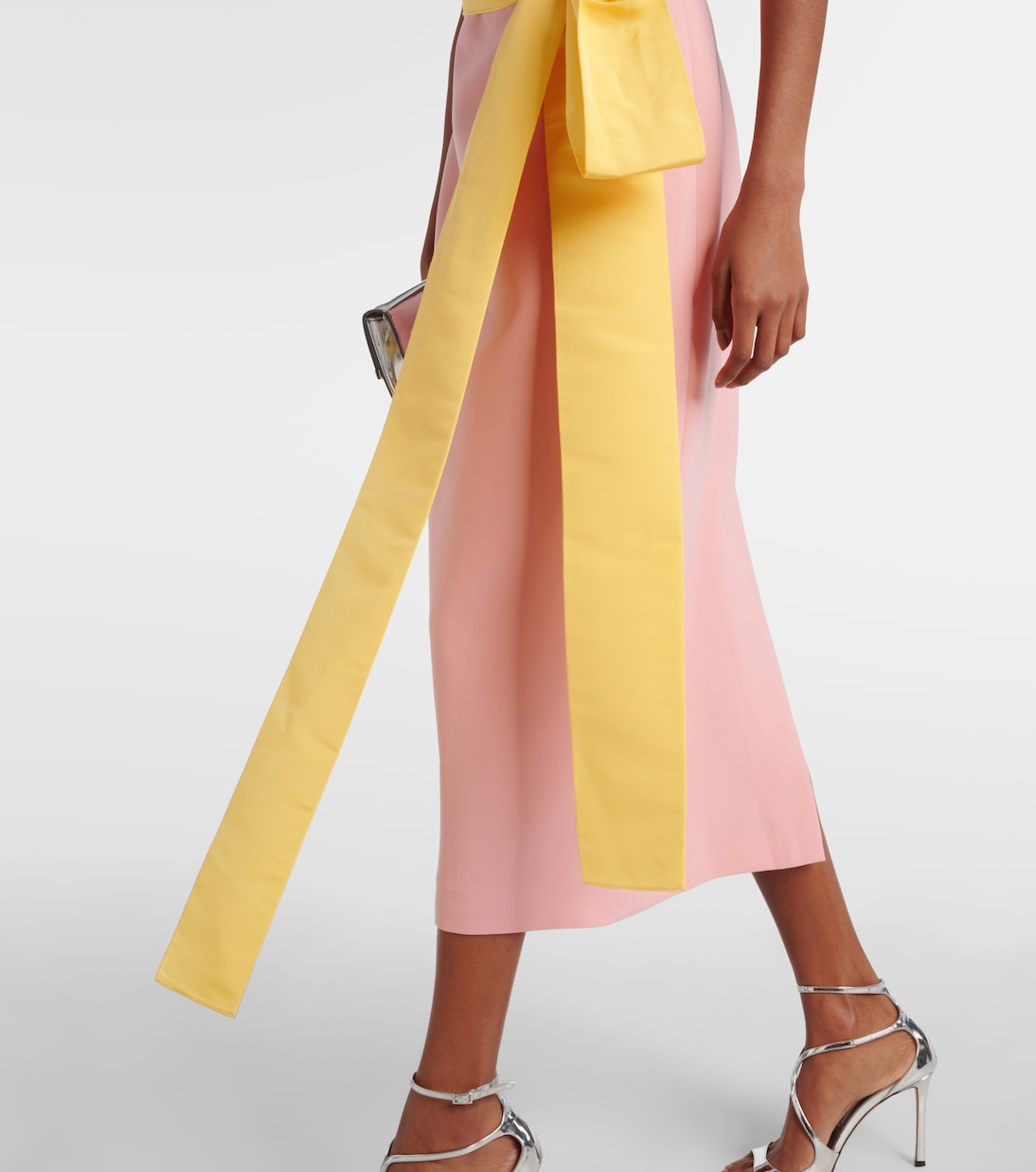 Bow-detail crêpe midi dress | Carolina Herrera