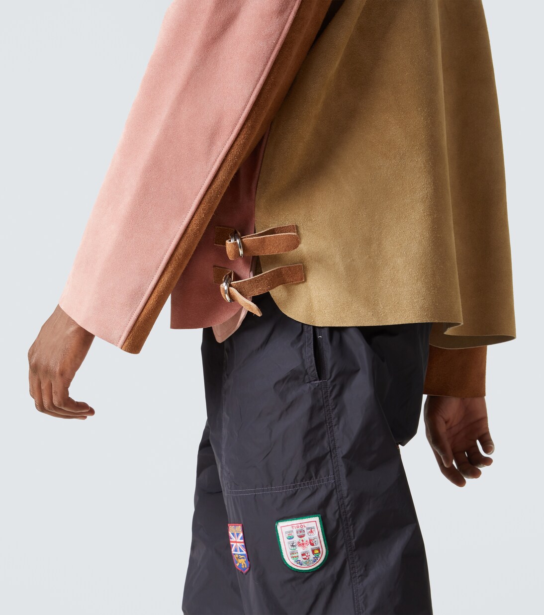 Buckled suede shirt in pink - Bode | Mytheresa Buckled suede shirt in pink - Bode | Mytheresa