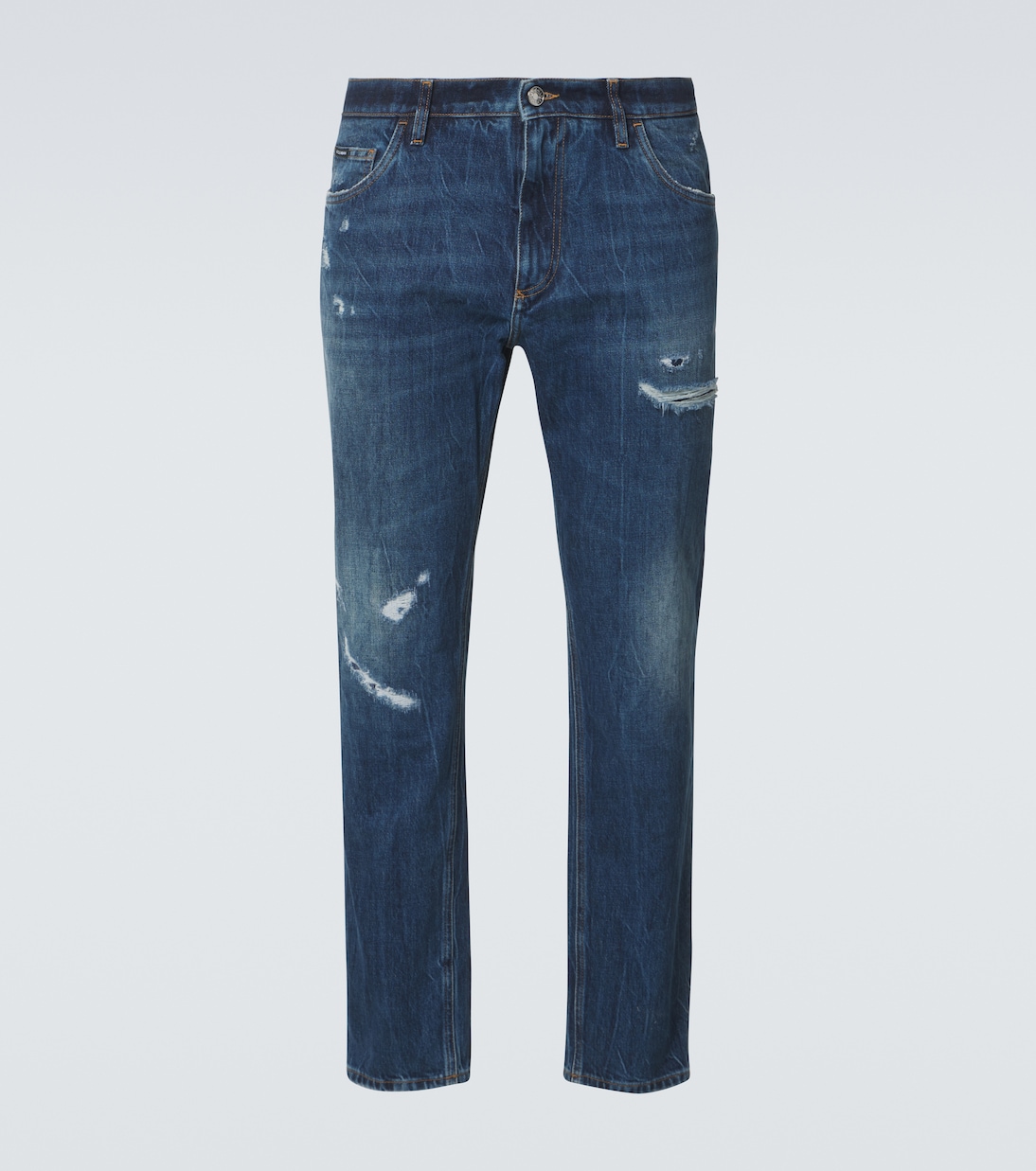 Distressed Straight Jeans | Dolce&Gabbana