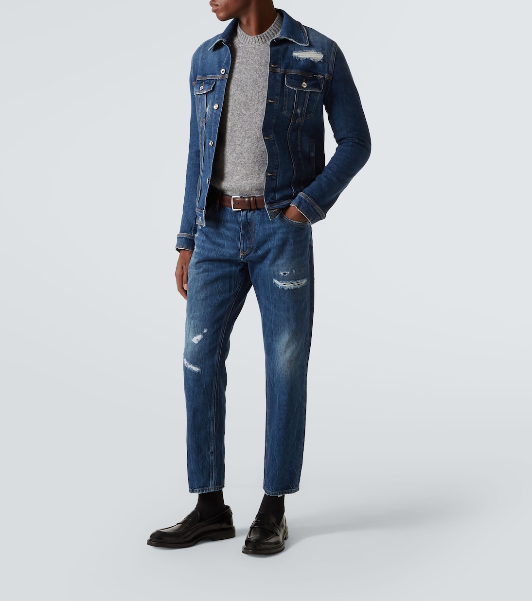 Distressed Straight Jeans | Dolce&Gabbana