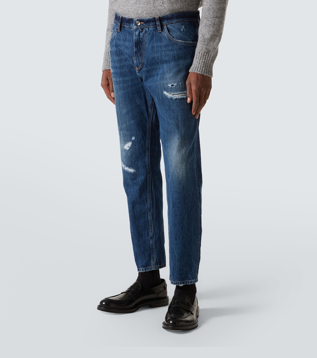 Distressed Straight Jeans | Dolce&Gabbana