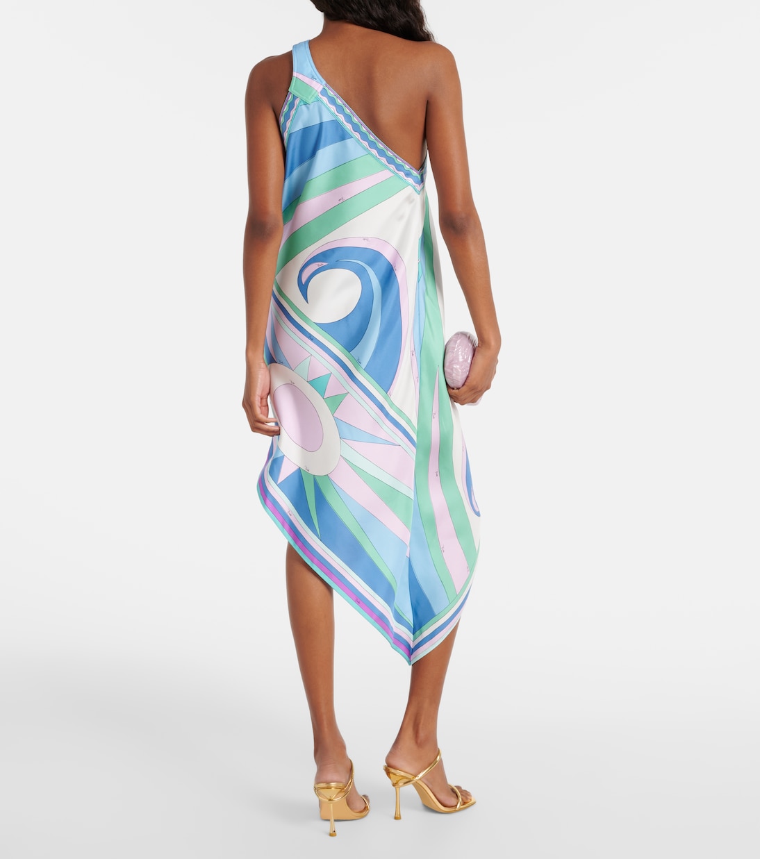 Cigni one-shoulder silk minidress | Pucci