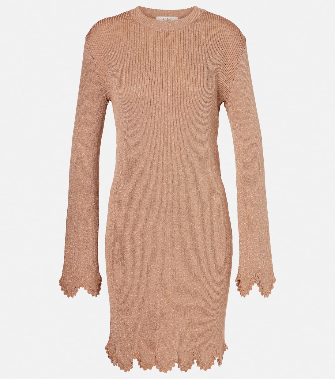 Abito corto in maglia con lamé | Chloé