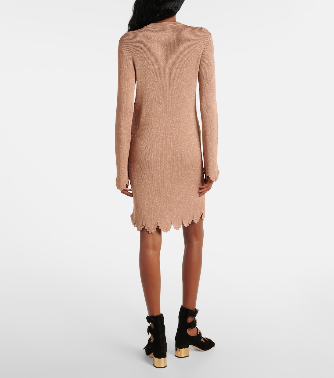 Abito corto in maglia con lamé | Chloé