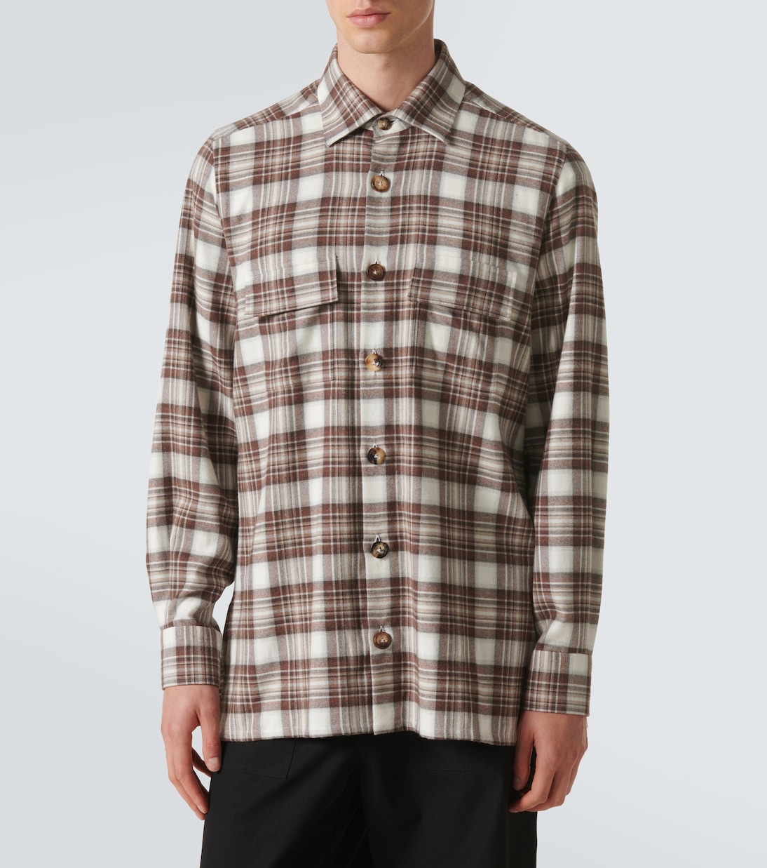Camicia in cotone a quadri | Kiton