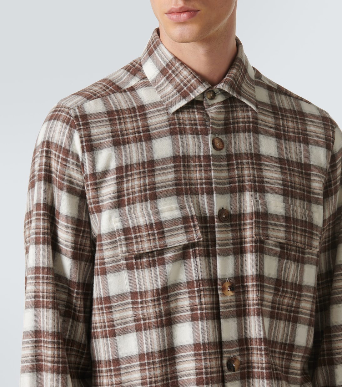 Camicia in cotone a quadri | Kiton