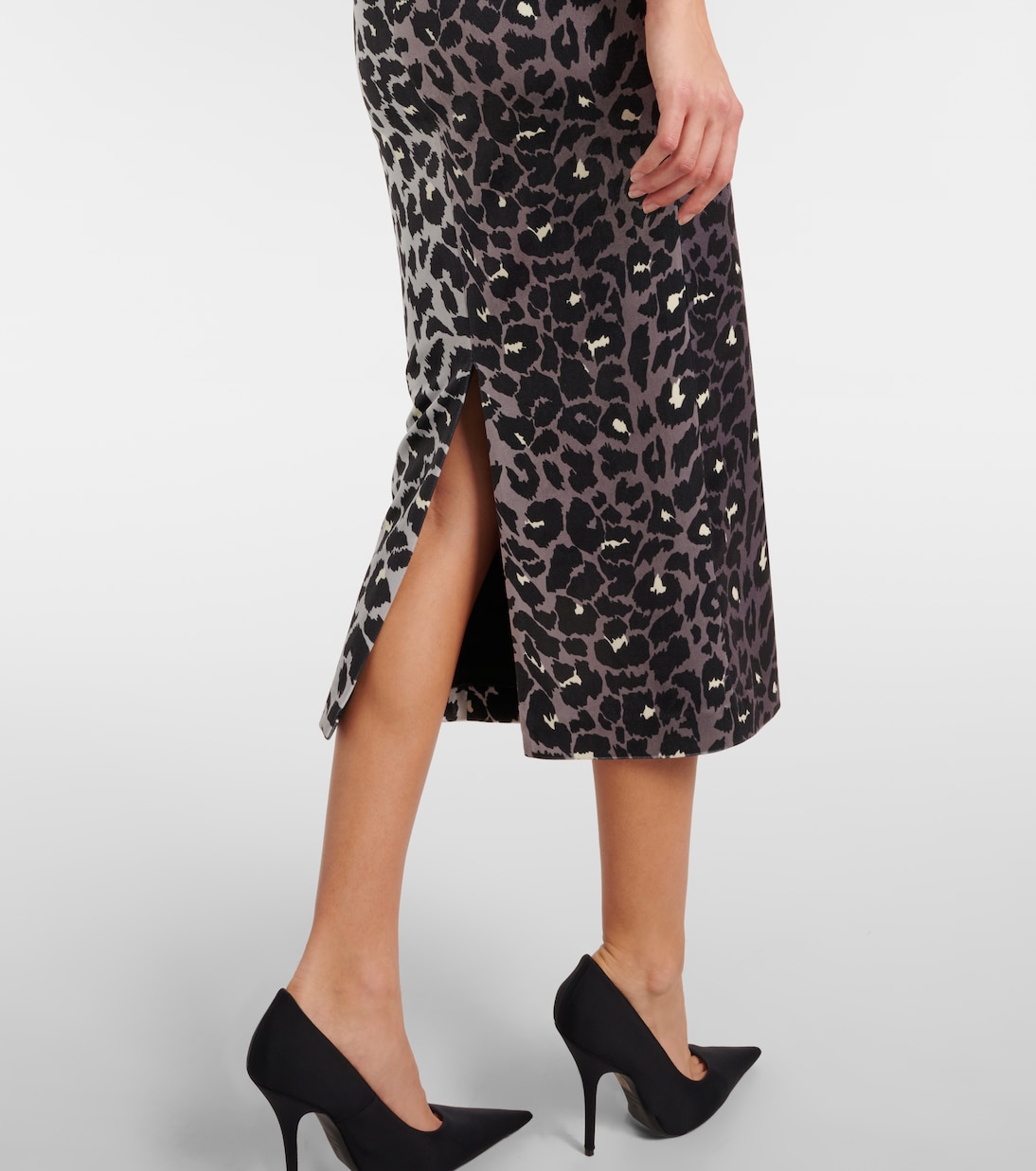 Leopard-print velvet midi dress | Alex Perry