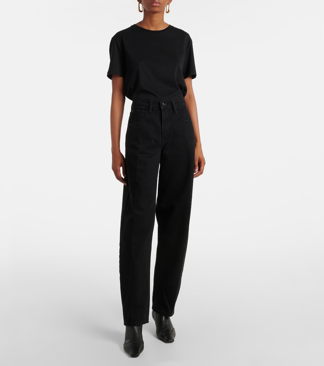 Low-rise barrel-leg jeans | Frame