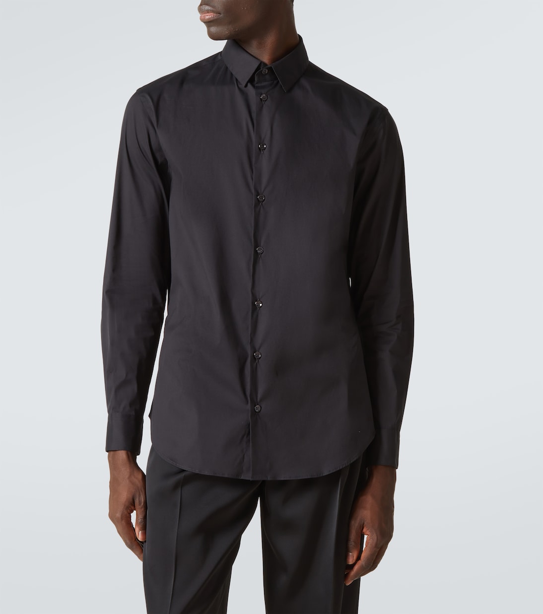 Camicia in popeline di misto cotone | Giorgio Armani