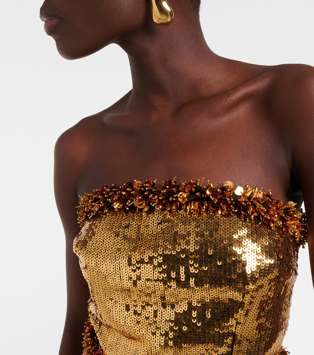 Abito corto Golden Hour con paillettes | Rebecca Vallance