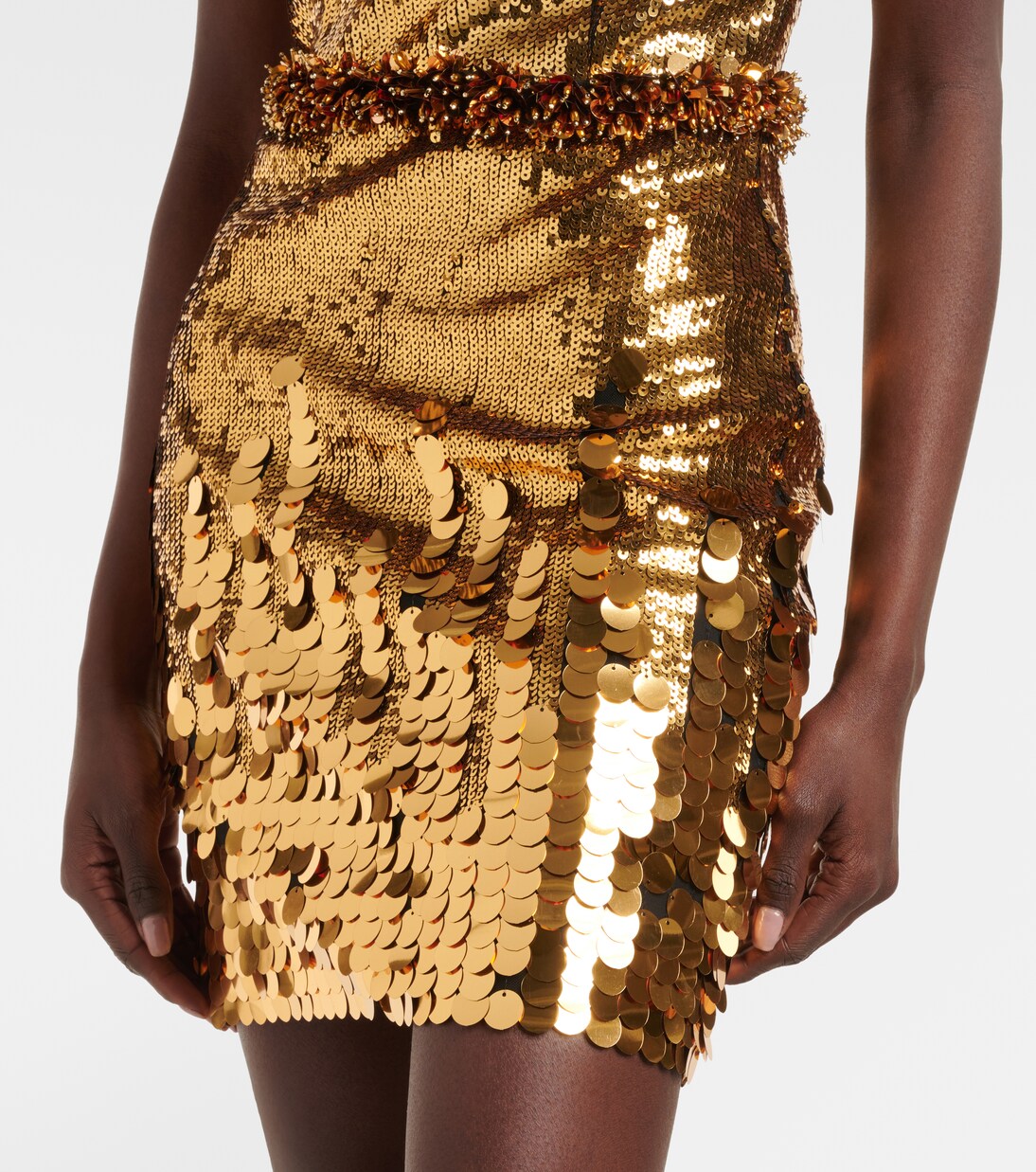 Abito corto Golden Hour con paillettes | Rebecca Vallance