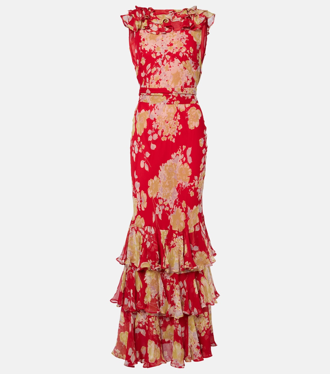 Rio floral ruffled gown | Rixo