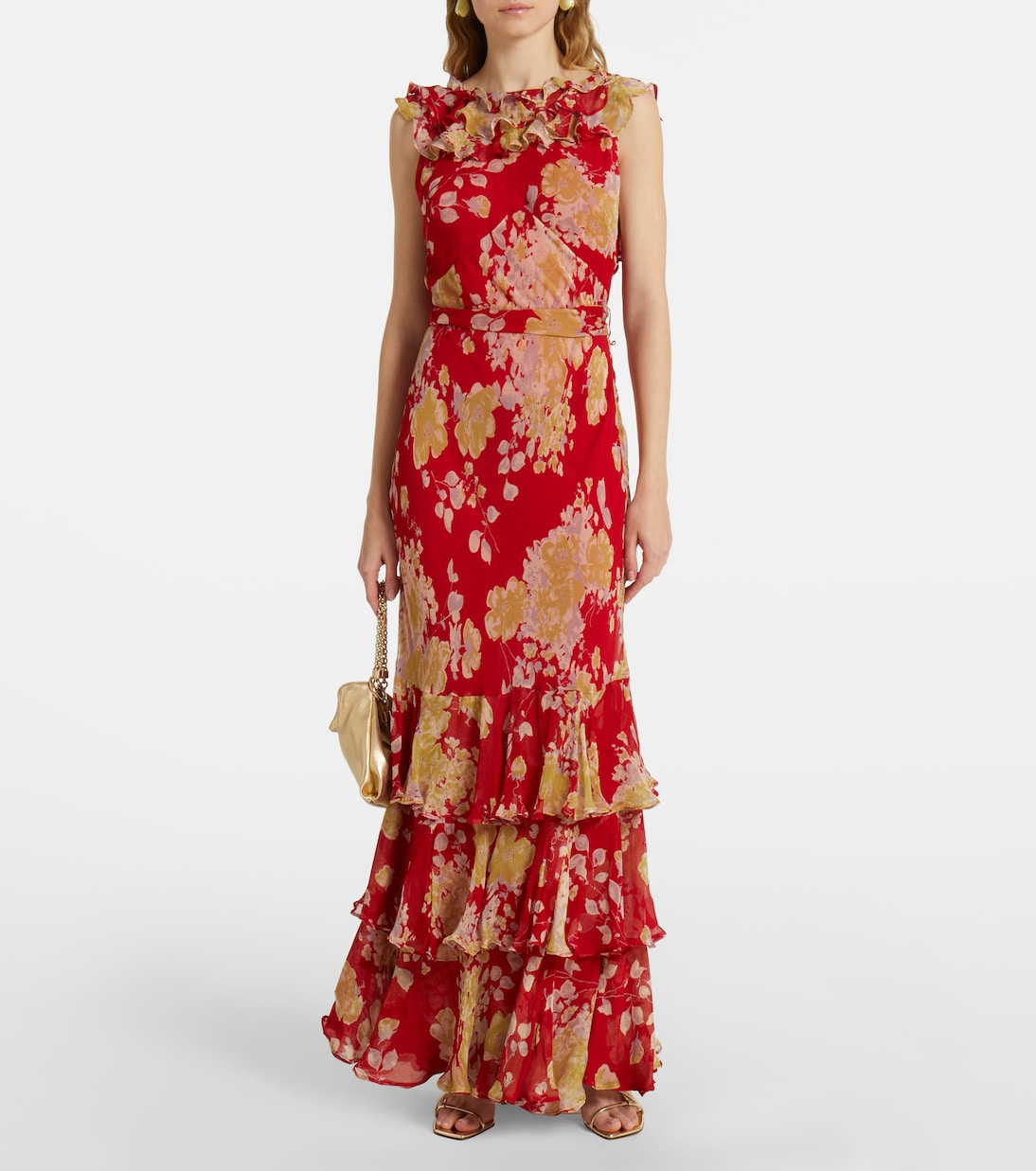 Rio floral ruffled gown | Rixo