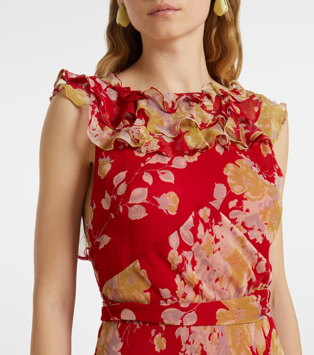Rio floral ruffled gown | Rixo