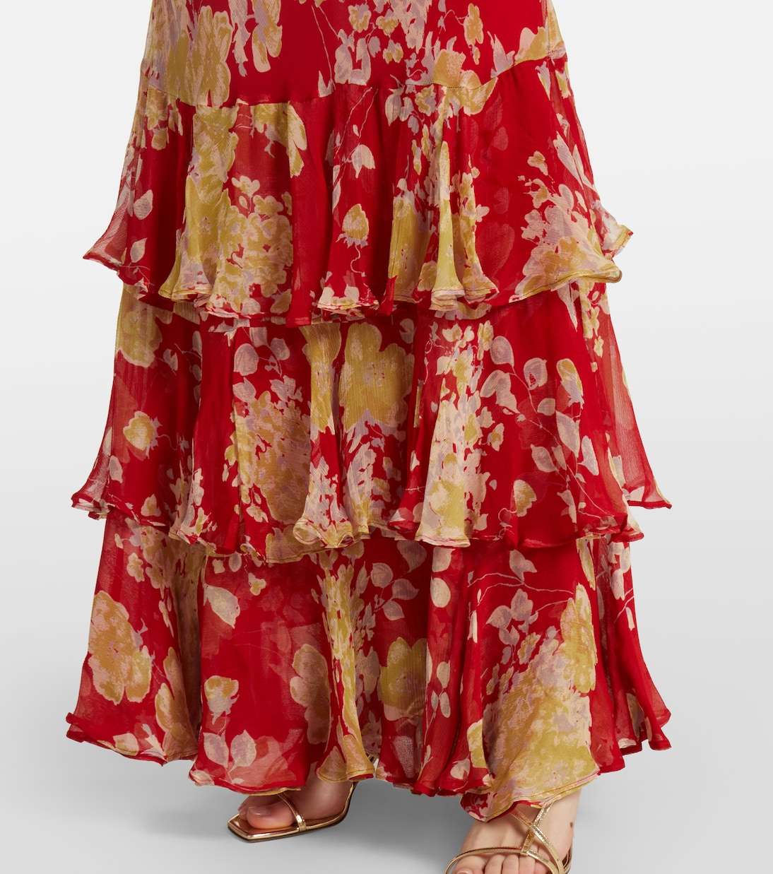 Rio floral ruffled gown | Rixo