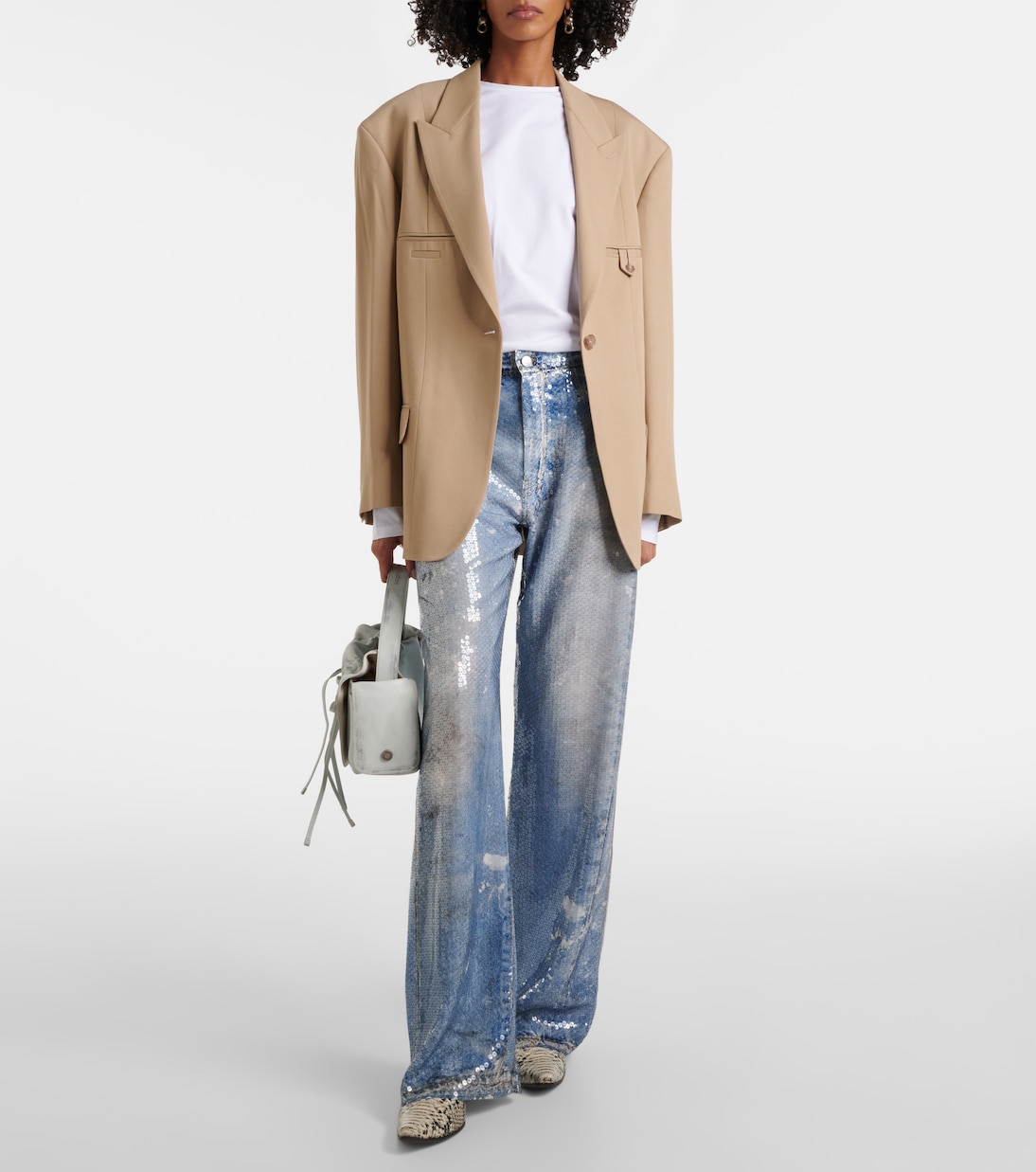 Top Face in jersey di misto cotone | Acne Studios