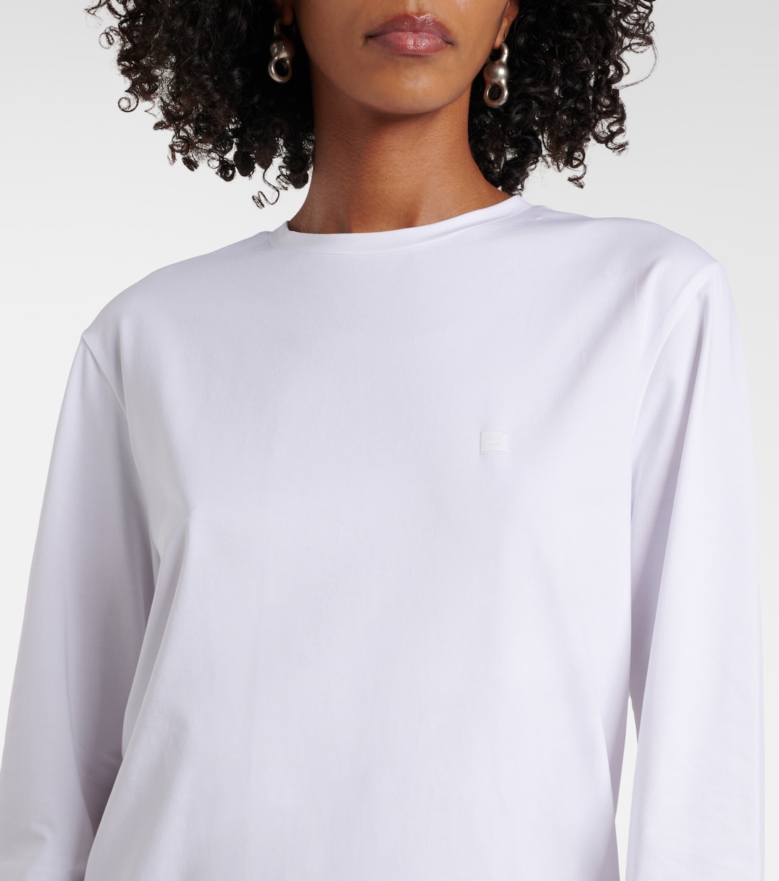 Top Face in jersey di misto cotone | Acne Studios