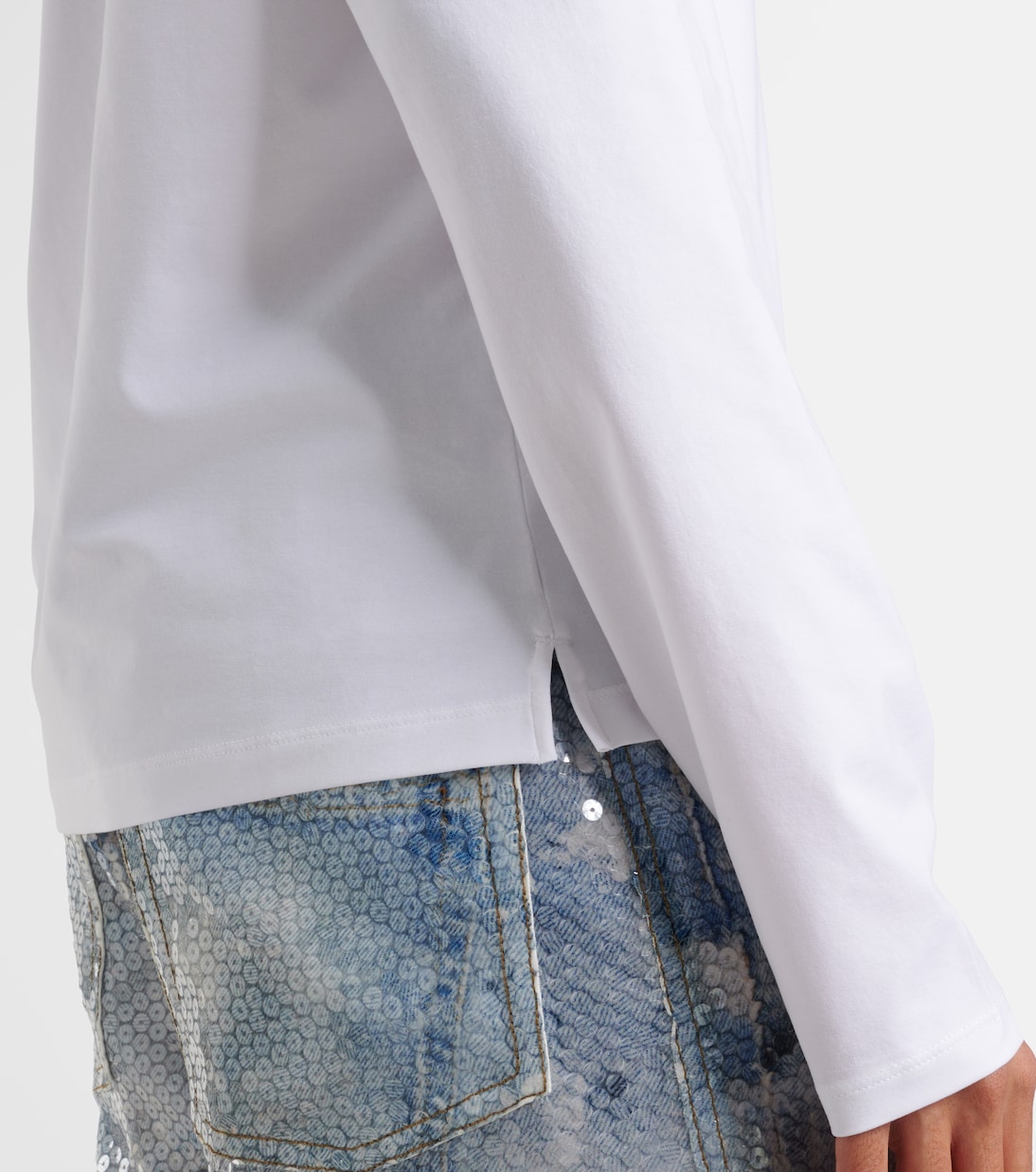 Top Face in jersey di misto cotone | Acne Studios