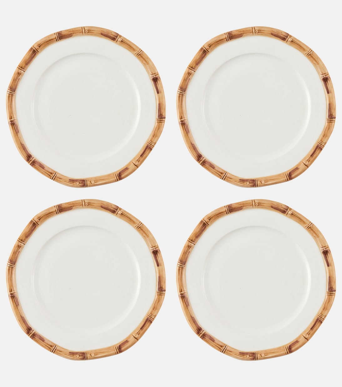 Bamboo set of 4 ceramic dessert plates | Les-Ottomans
