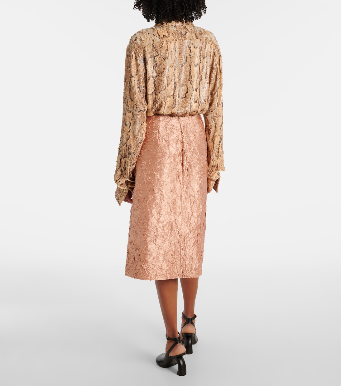 Gonna midi in lamé | Dries Van Noten