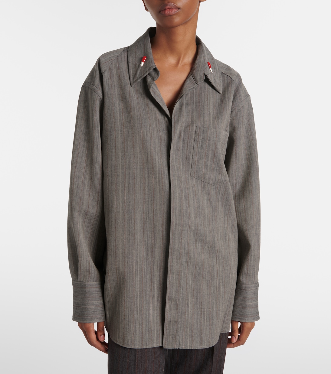 Camicia in lana a righe | Bottega Veneta