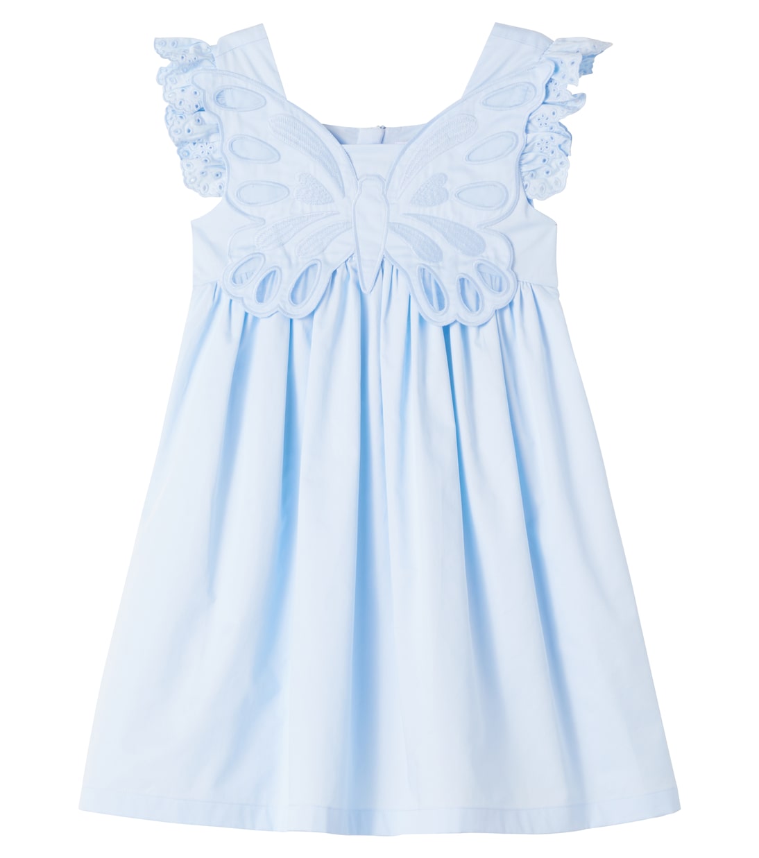 Abito Butterfly in cotone con volant | Self-Portrait Kids