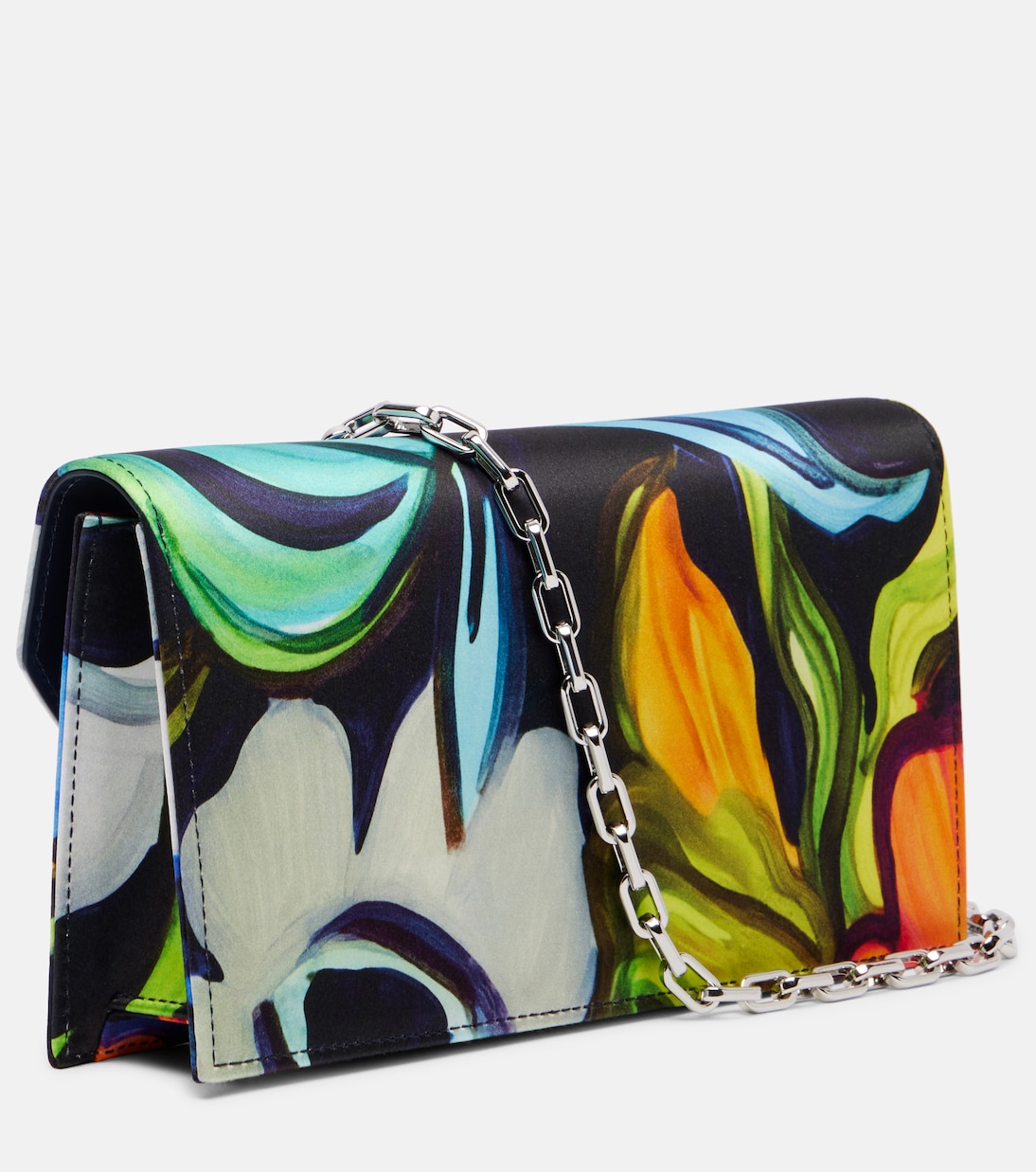 Clutch Loubi54 CL in raso con stampa floreale | Christian Louboutin